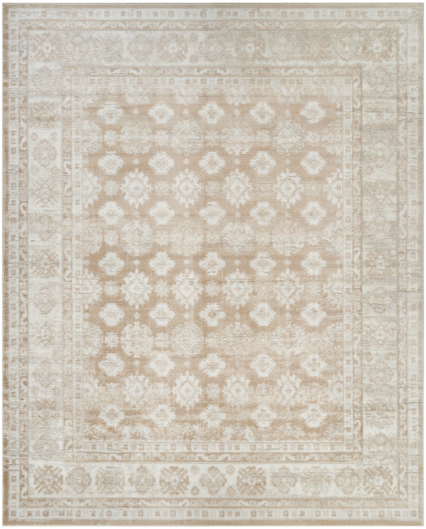 Nourison Dekor 7'10" x 9'10" Cream Beige Vintage Indoor Rug
