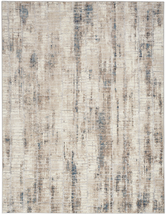 Calvin Klein CK022 Infinity 9' x 12' Ivory Grey Blue Modern Indoor Rug