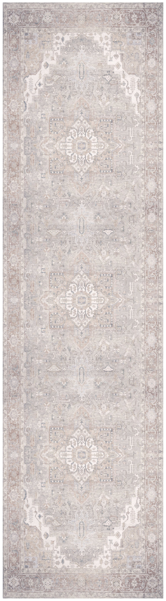 Nourison Vintage Washables 2'2" x 8' Light Blue Vintage Indoor Rug