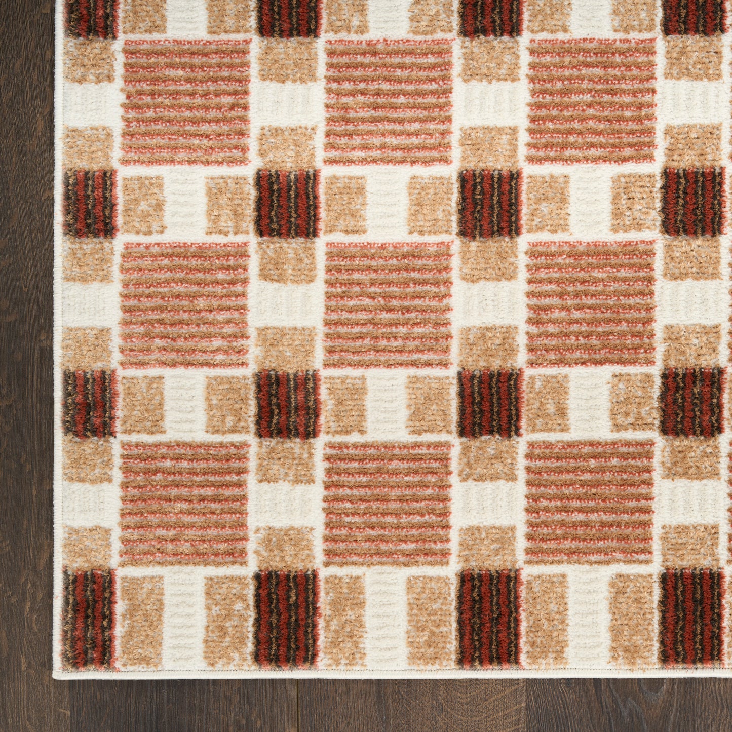 Nourison Nordic 5' x 7' Rust Modern Indoor Rug