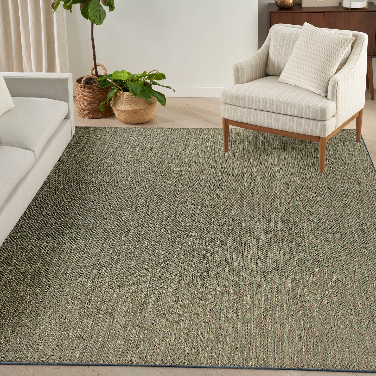 Nourison Horizon Indoor/Outdoor 8' x 10' Green Modern Rug