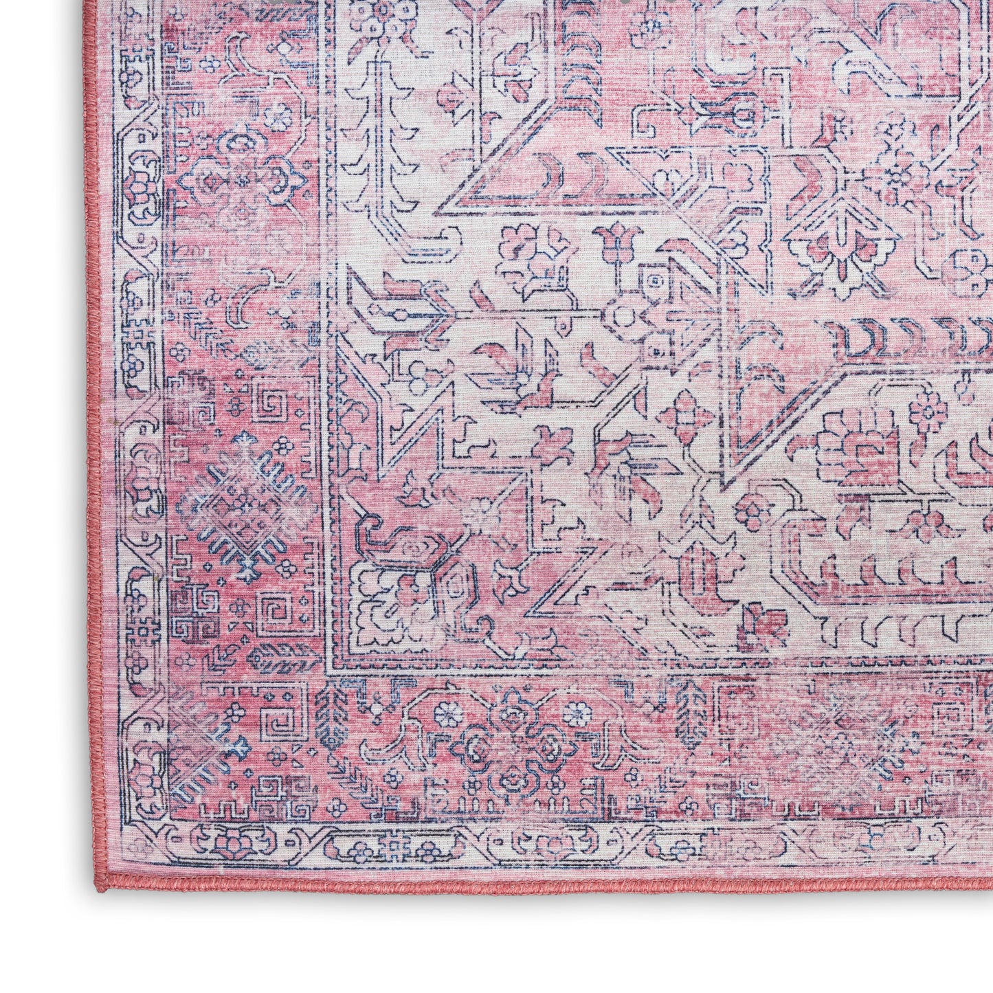 Nourison Nourison Washables 9'2" x 12' Pink Vintage Indoor Rug
