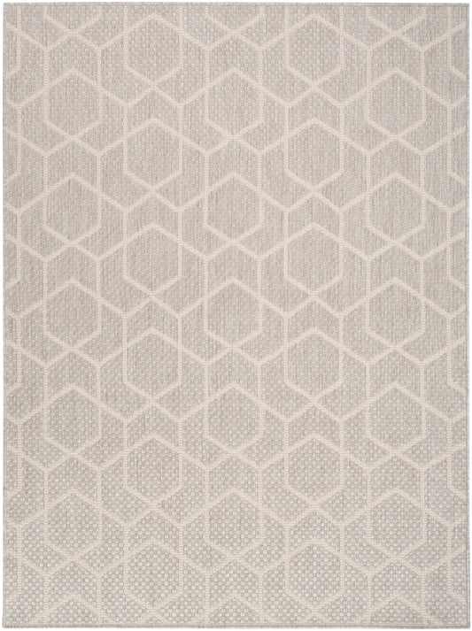 Nourison Horizon Indoor/Outdoor 5' x 7' Grey Modern Rug