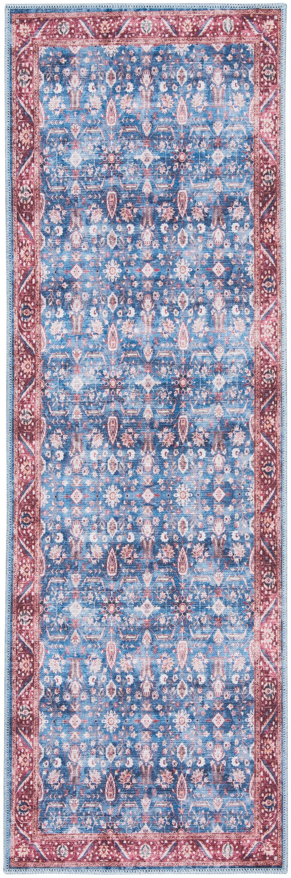 Nourison Grand Washables 2' x 6' Blue Brick Vintage Indoor Rug