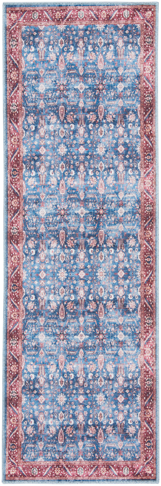 Nourison Grand Washables 2' x 6' Blue Brick Vintage Indoor Rug