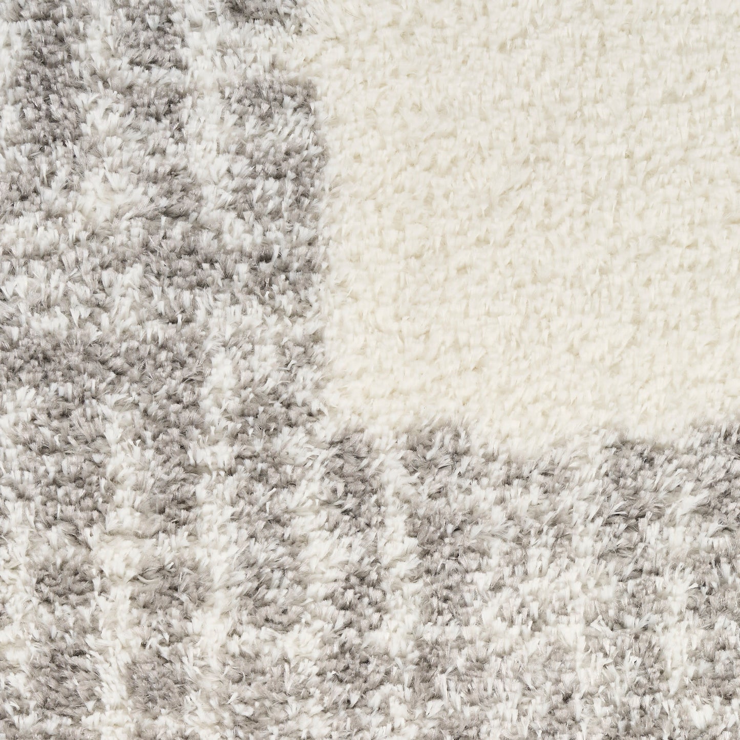 Nourison Pacific Shag 7'10" x 9'10" Ivory Grey Shag Indoor Rug
