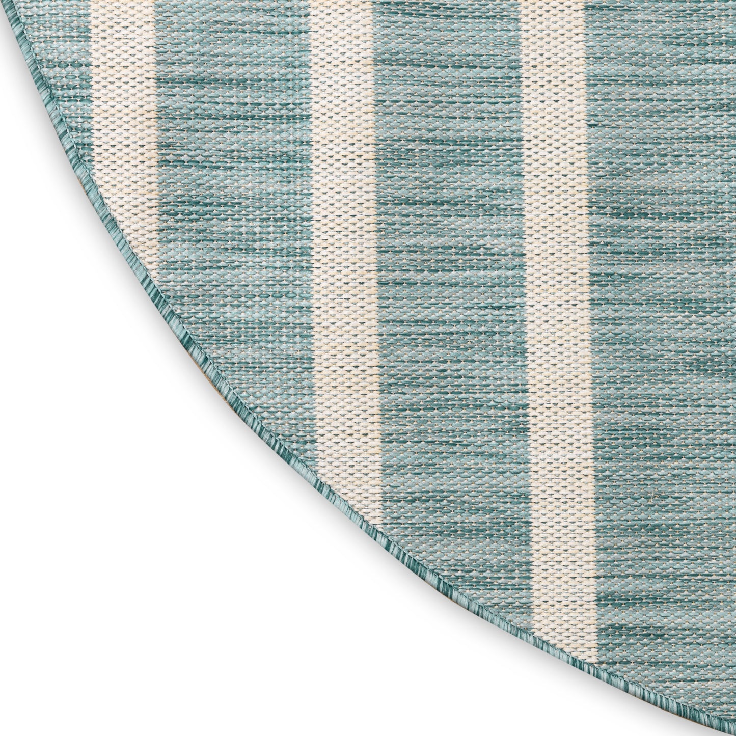 Nourison Positano 8' x Round Aqua Ivory Modern Rug