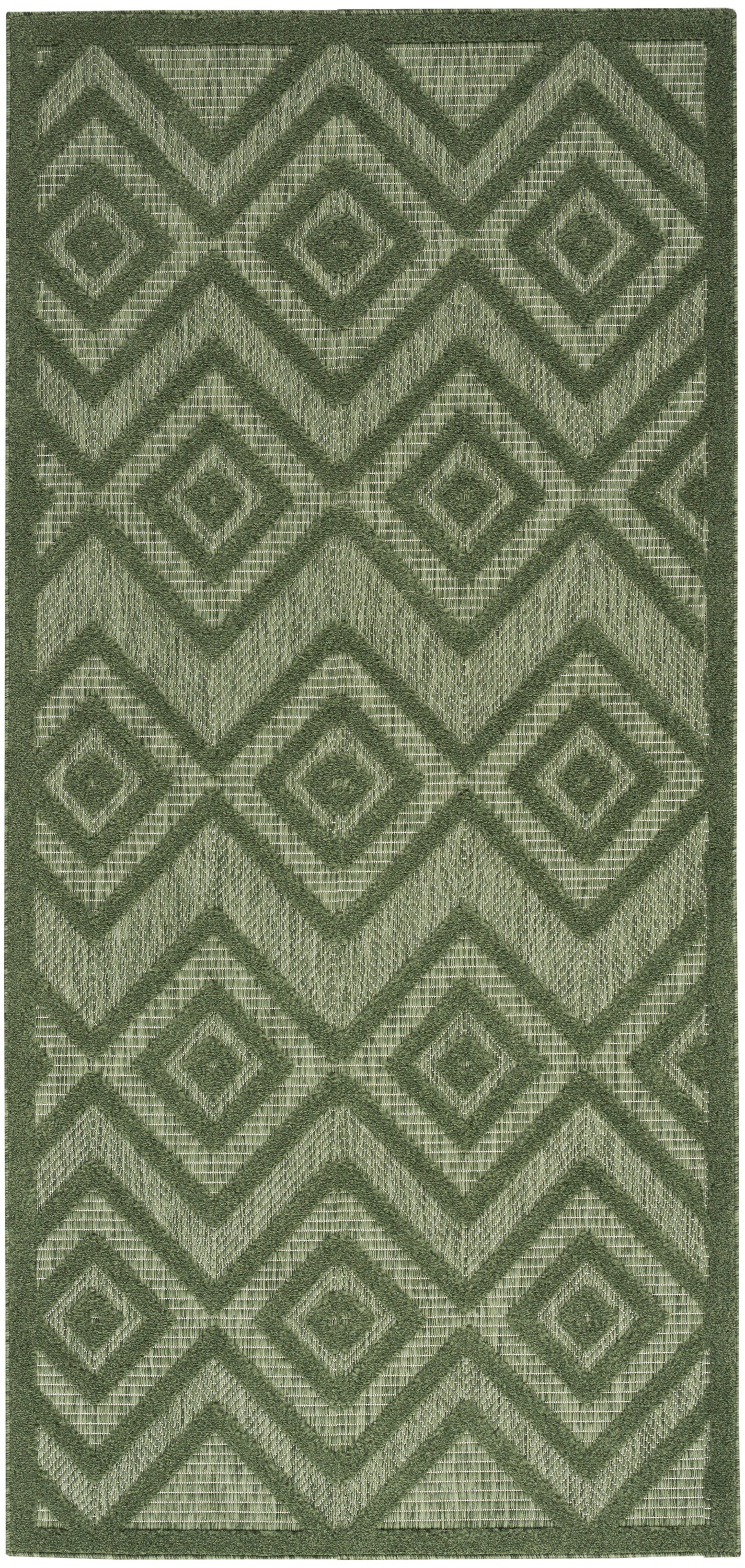 Nourison Versatile 2' x 4' Green Modern Rug