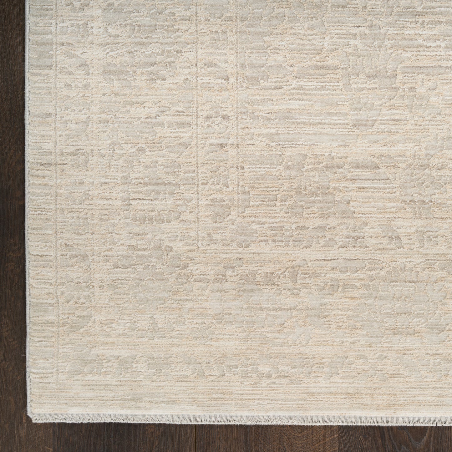 Nourison Shadows 2'2" x 12' Ivory Grey Vintage Indoor Rug
