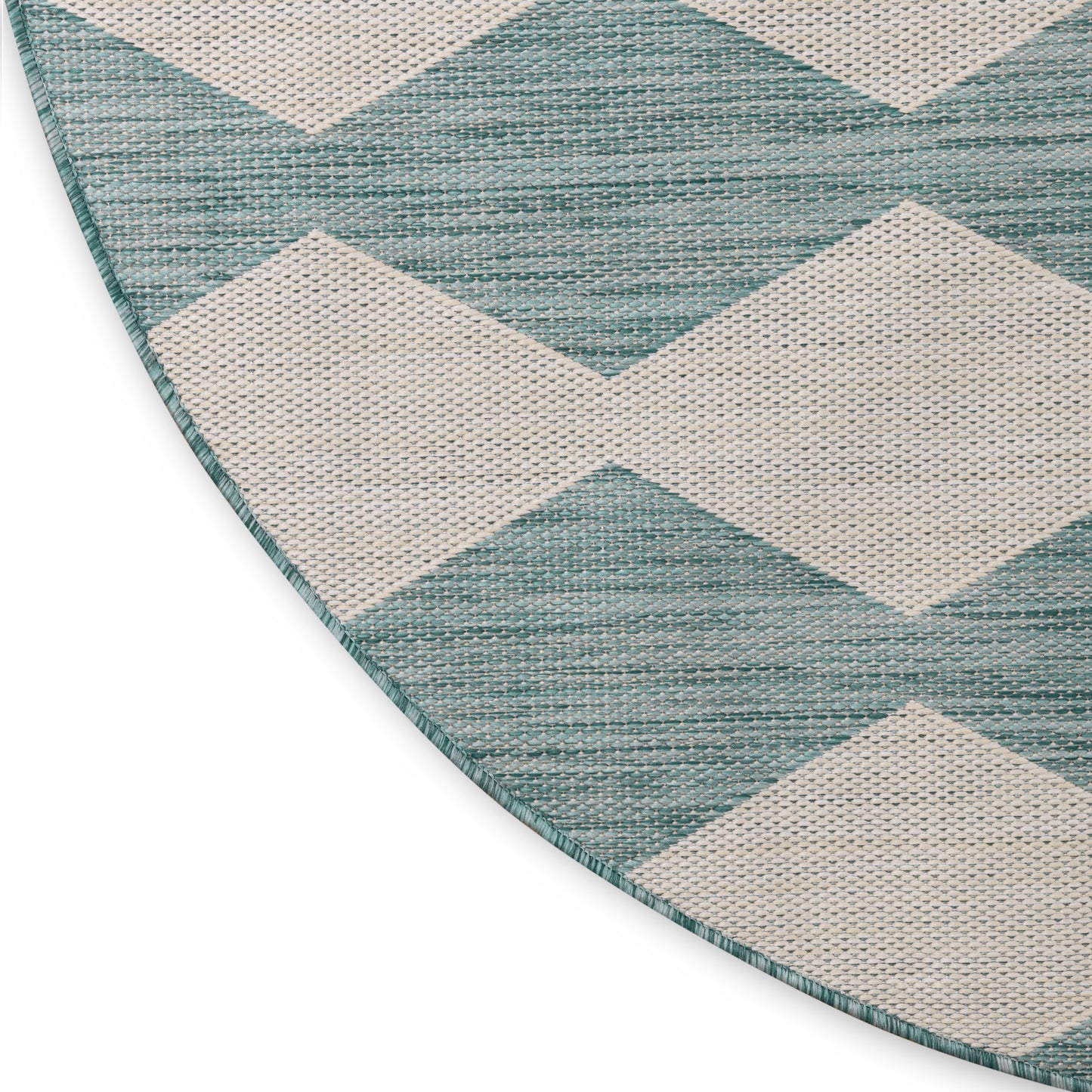 Nourison Positano 8' x Round Aqua Modern Rug