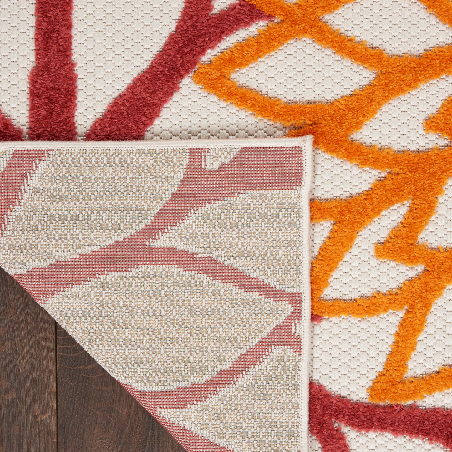 Nourison Aloha 6' x 9' Red Multicolor Tropical Rug