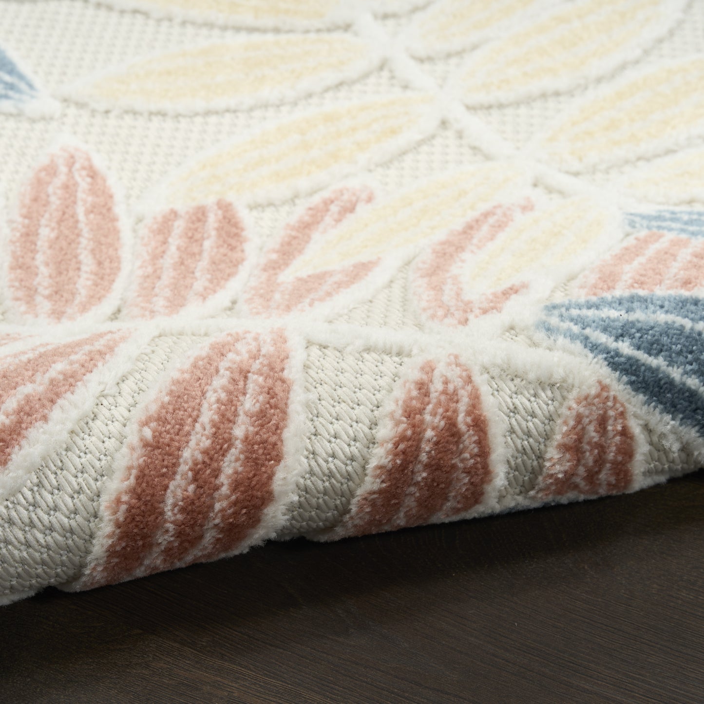 Nourison Aloha 2'8" x 4' Ivory Blue Modern Rug