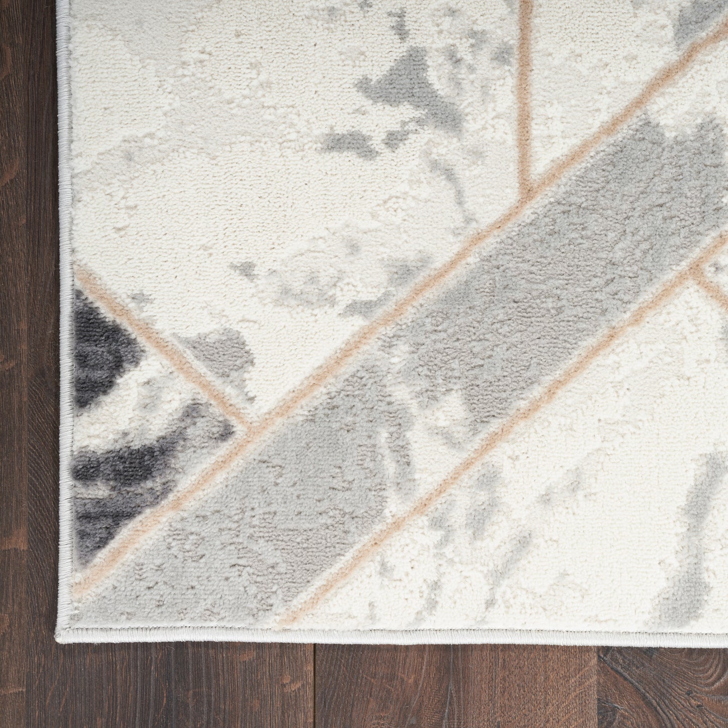 Nourison Elation 4' x 6' Ivory Grey Modern Indoor Rug