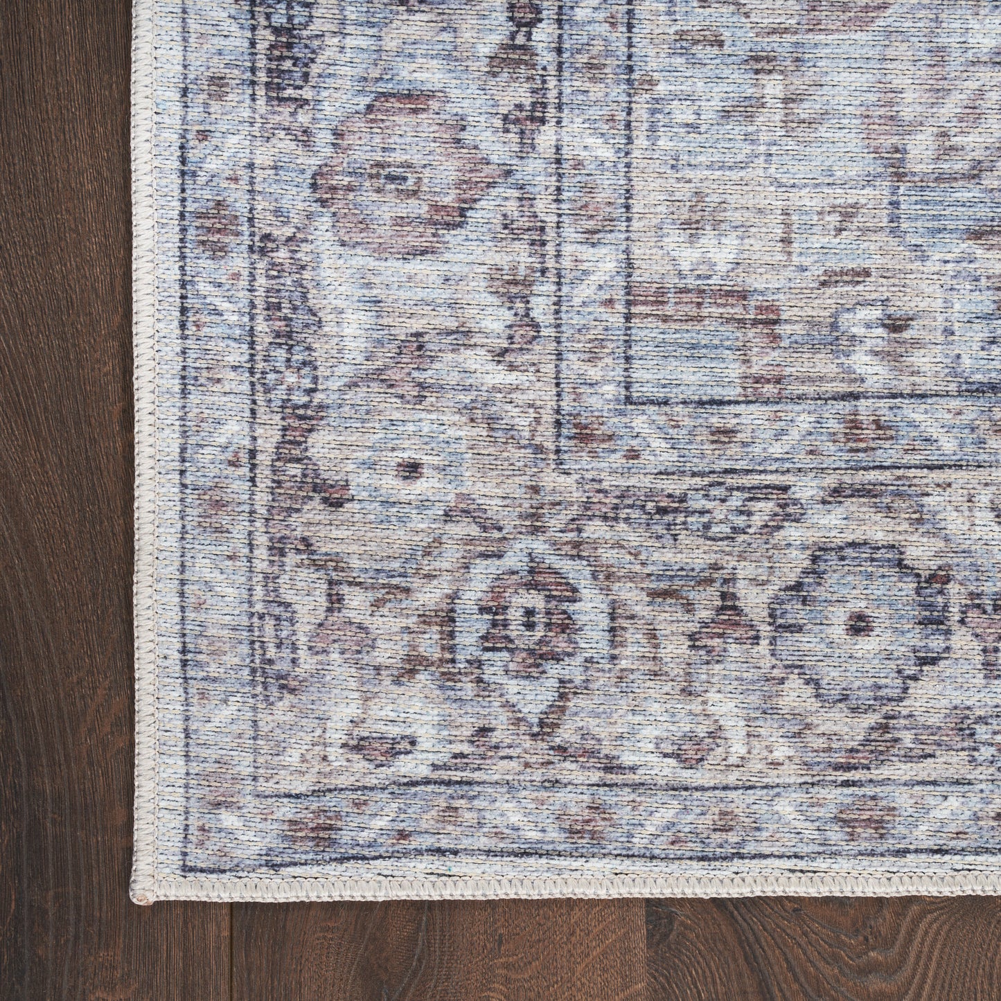 Nicole Curtis Machine Washable Series 1 2'2" x 8' Ivory Beige Vintage Indoor Rug