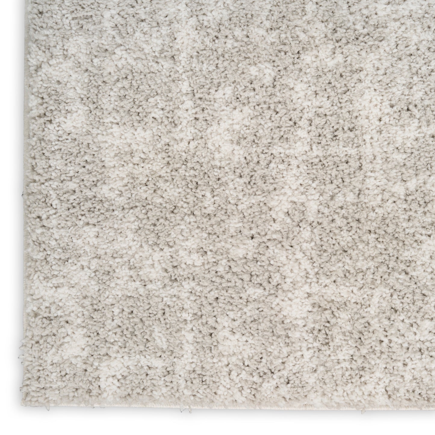 Nourison Modern Shag 5'3" x 7' Grey Ivory Modern Indoor Rug