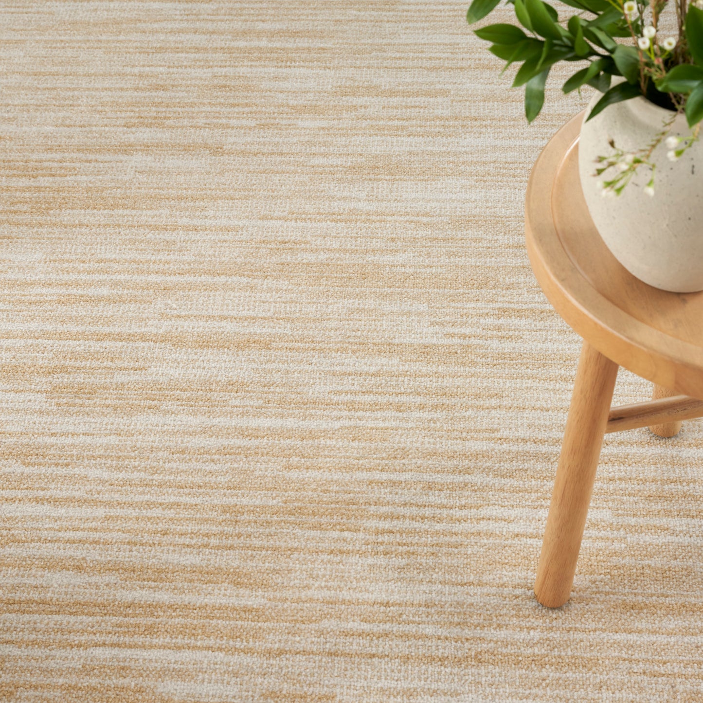Nourison Nourison Essentials 9' x Square Ivory Gold Outdoor Rug