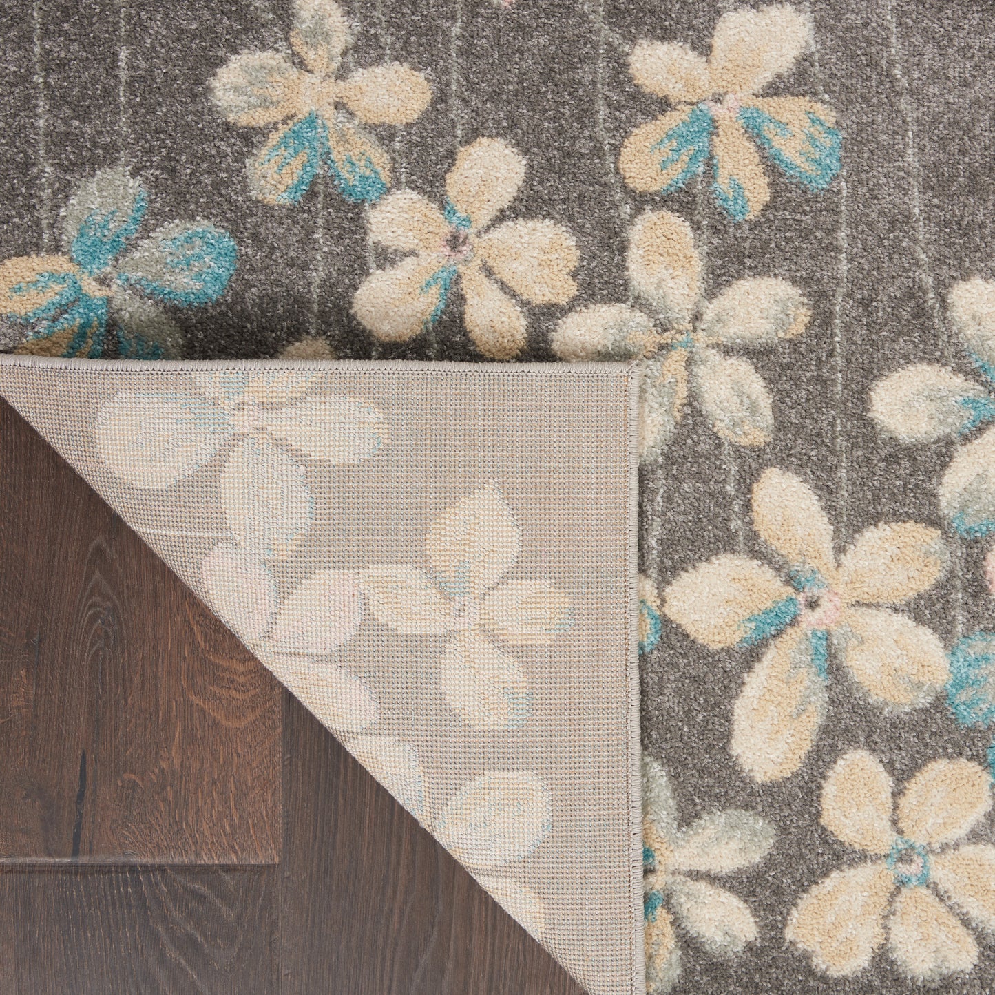 Nourison Tranquil 4' x 6' Grey Beige Contemporary Indoor Rug