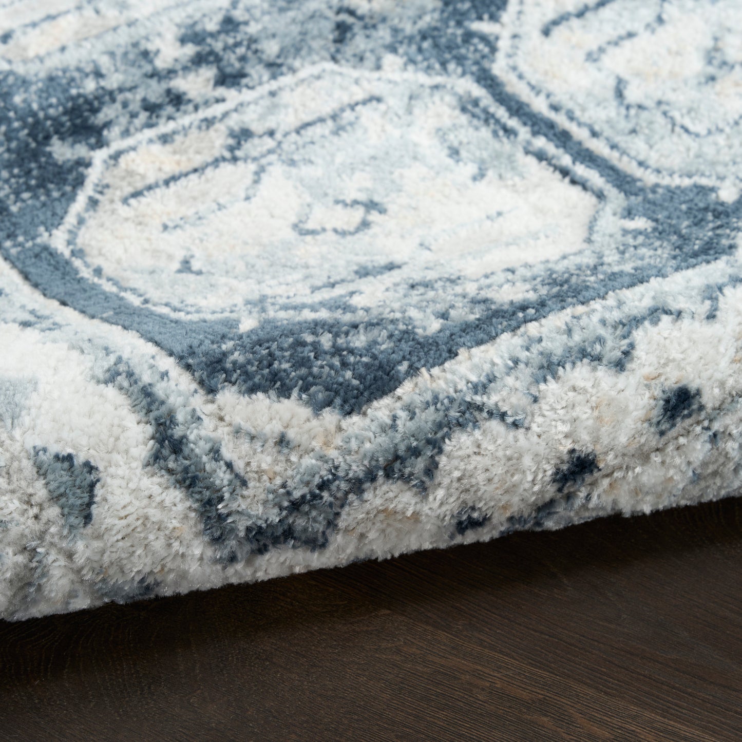 Nourison Dekor 2' x 4' Grey Navy Vintage Indoor Rug