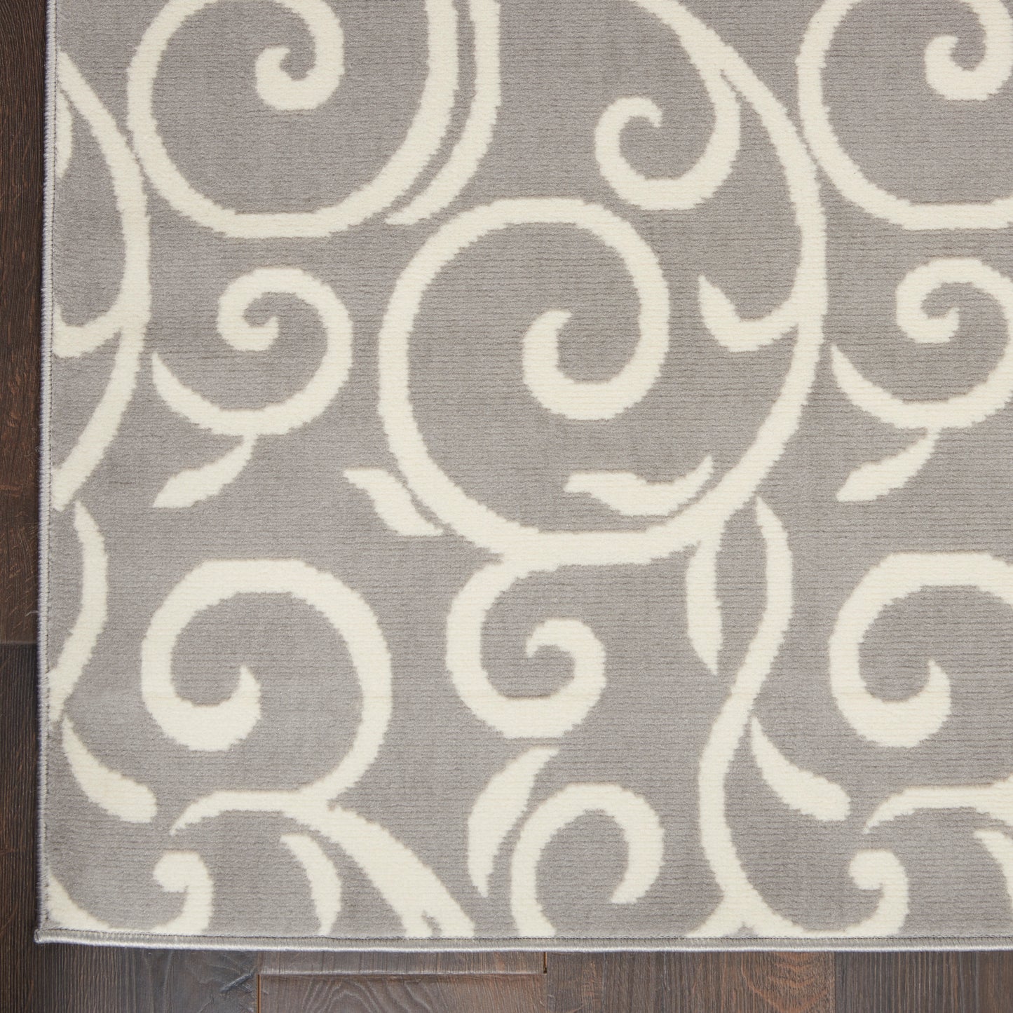 Nourison Grafix 8'6" x 12' Grey Contemporary Indoor Rug