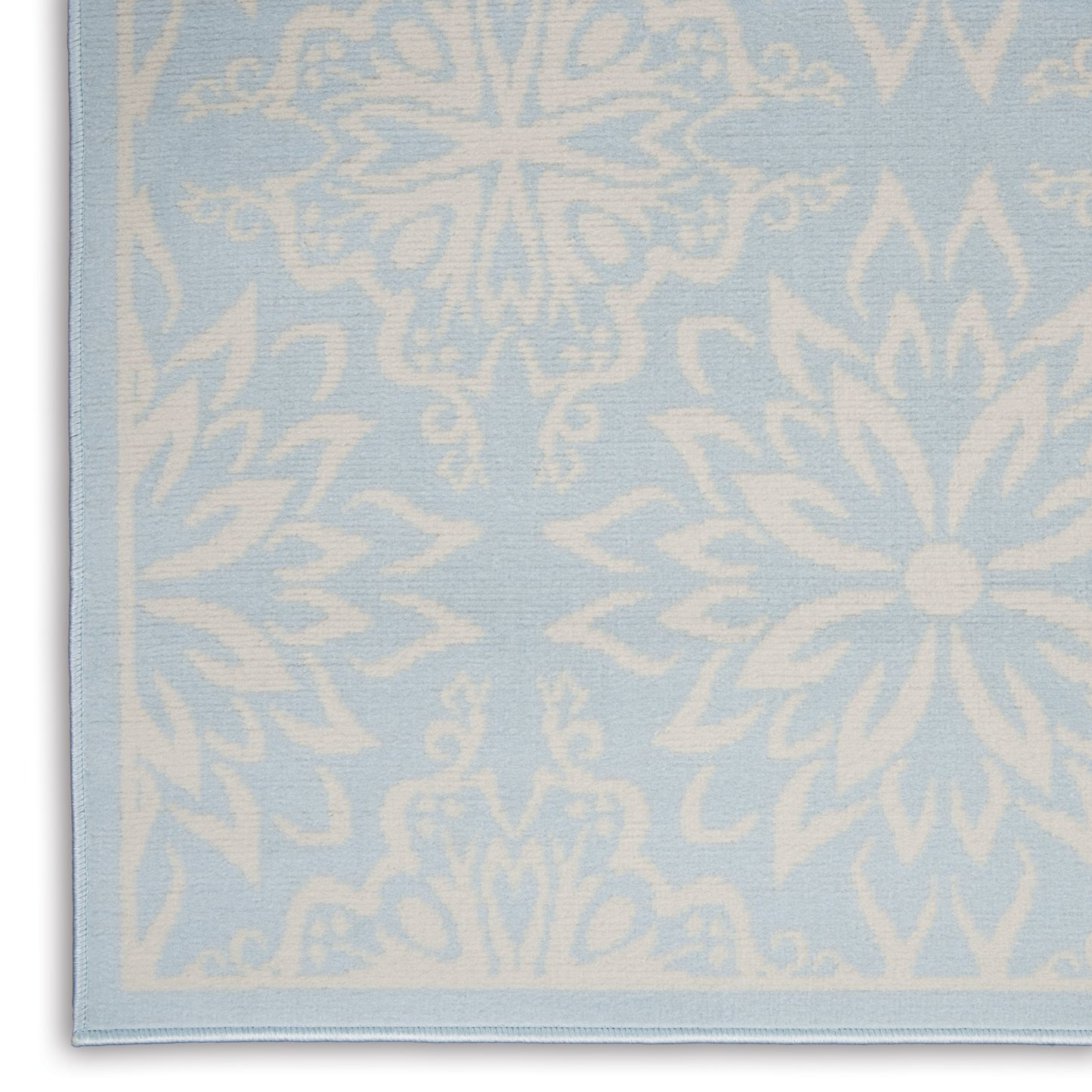 Nourison Jubilant 5'3" x 7'3" Ivory/Light Blue Farmhouse Indoor Rug