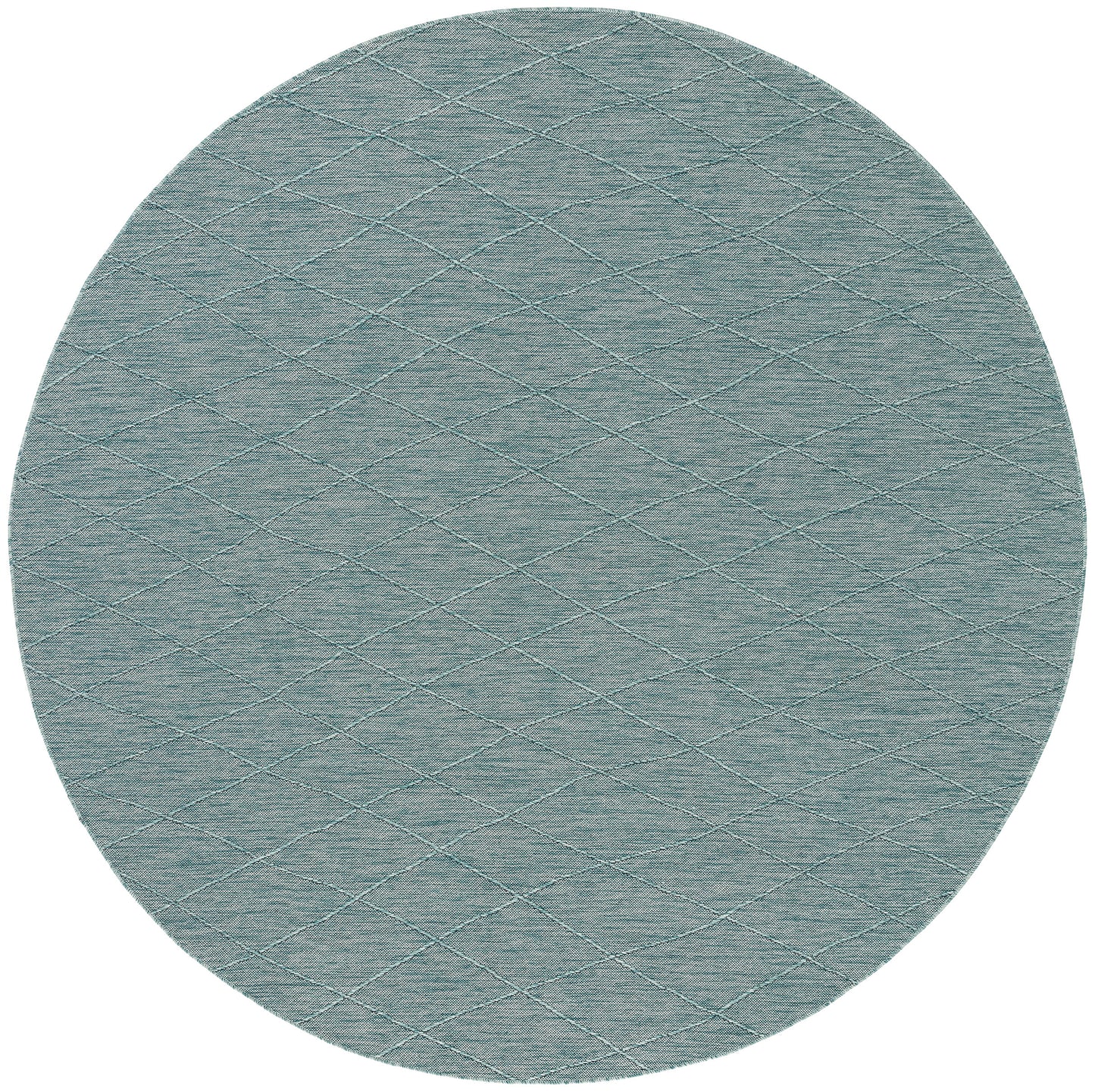 Nourison Washable Solutions 8' x Round Aqua Modern Rug