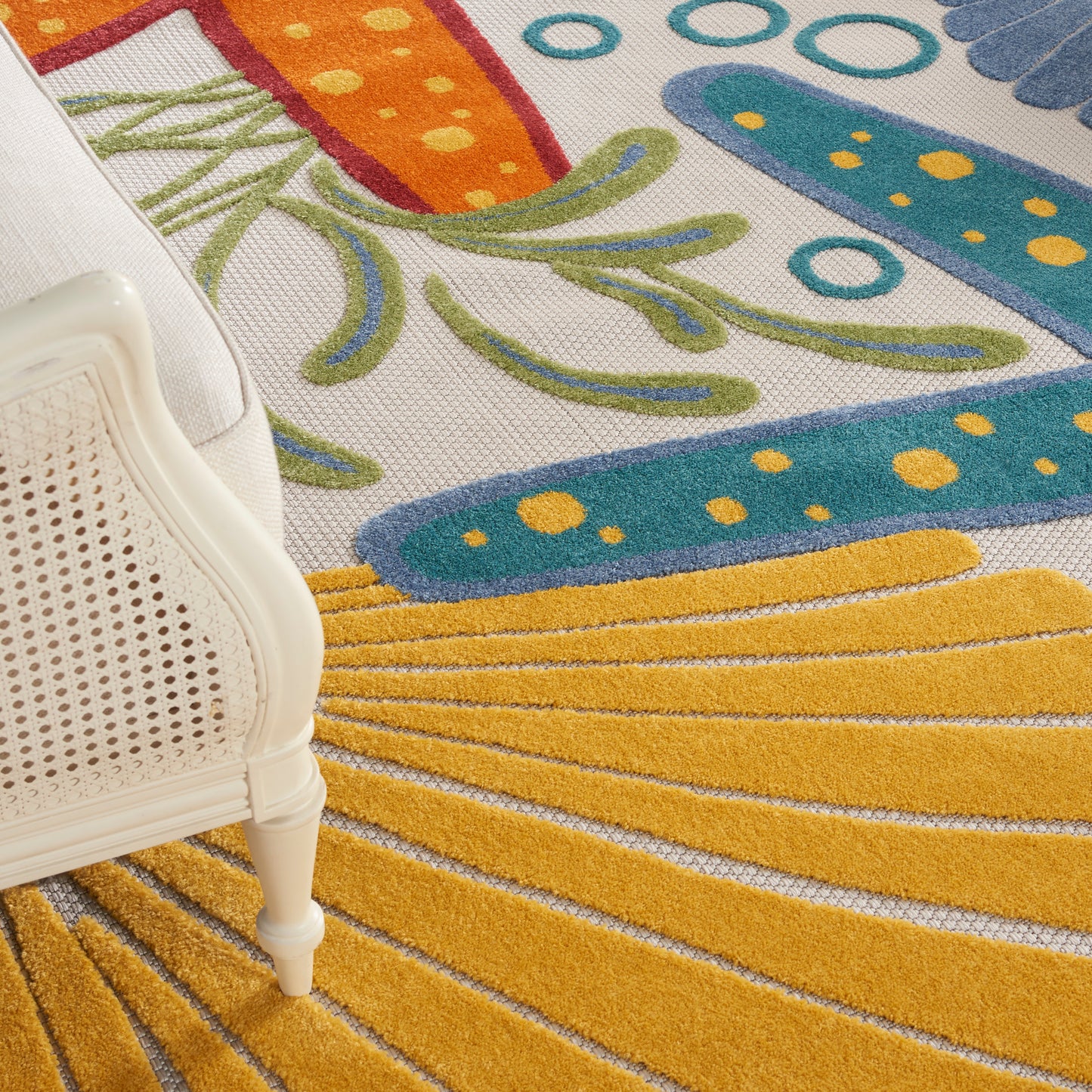 Nourison Aloha 7' x 10' Multicolor Coastal, Nautical & Beach Rug