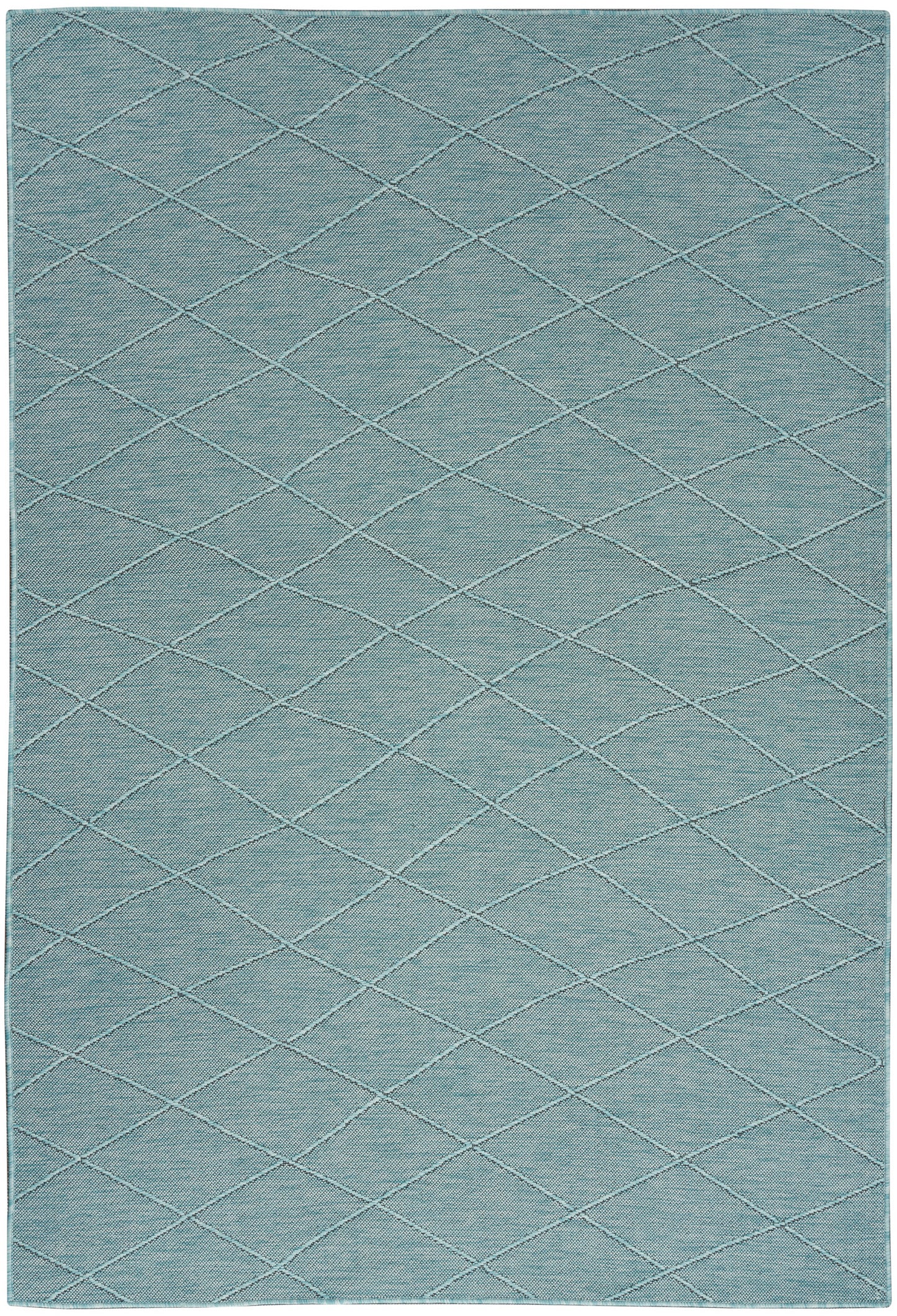 Nourison Washable Solutions 5' x 7' Aqua Modern Rug