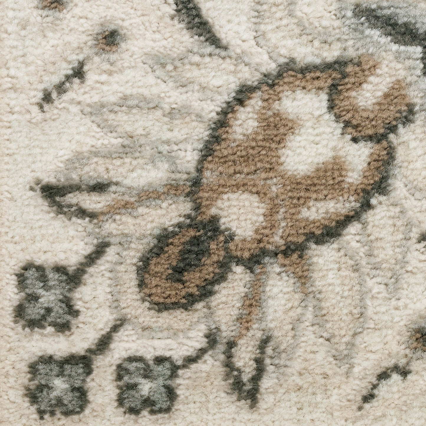 Nourison Serenity Home 2'2" x 3'9" Ivory Mocha Vintage Indoor Rug