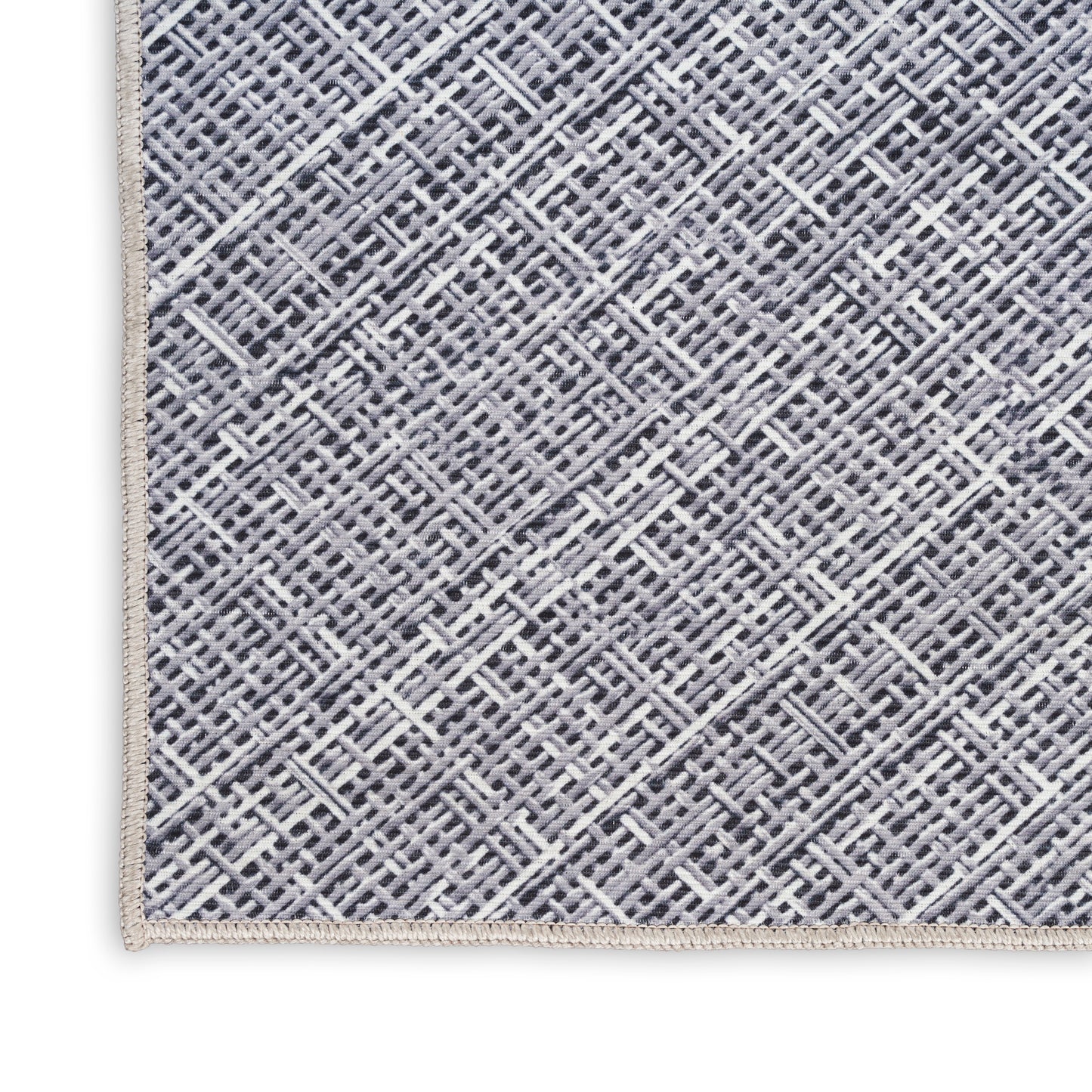 Nourison Nourison Washables 4' x 6' Grey Modern Indoor Rug