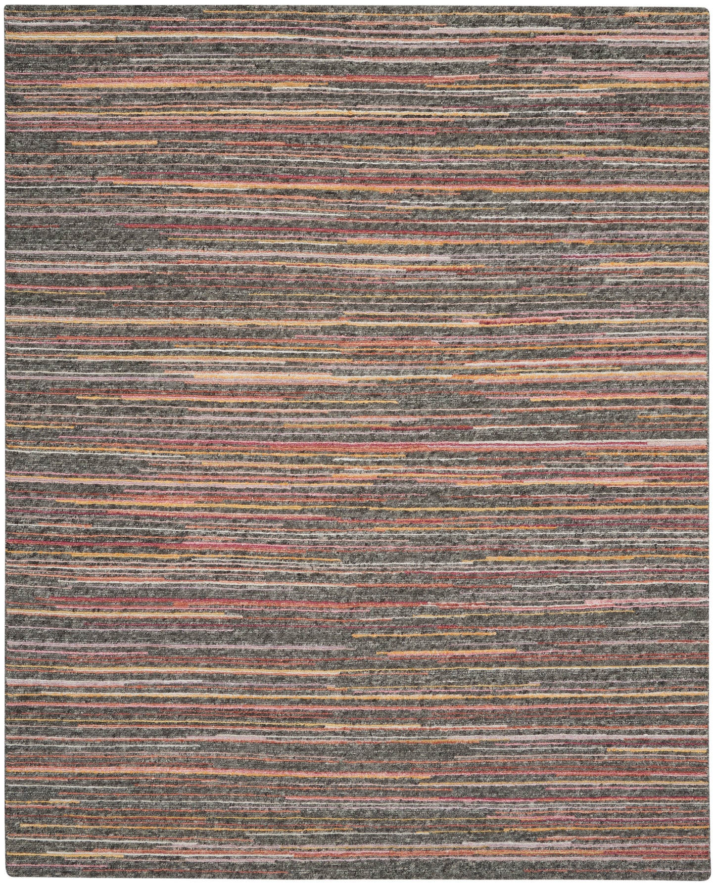 Nourison Plateau 7'9" x 9'9" Grey Flame Modern Indoor Rug