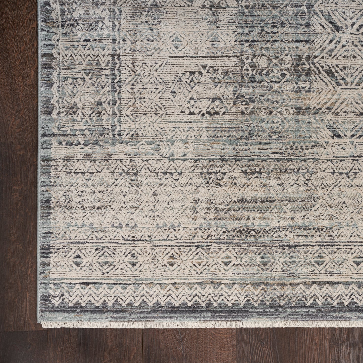 Nourison Lynx 9'10" x 13'6" Ivory Blue Vintage Indoor Rug