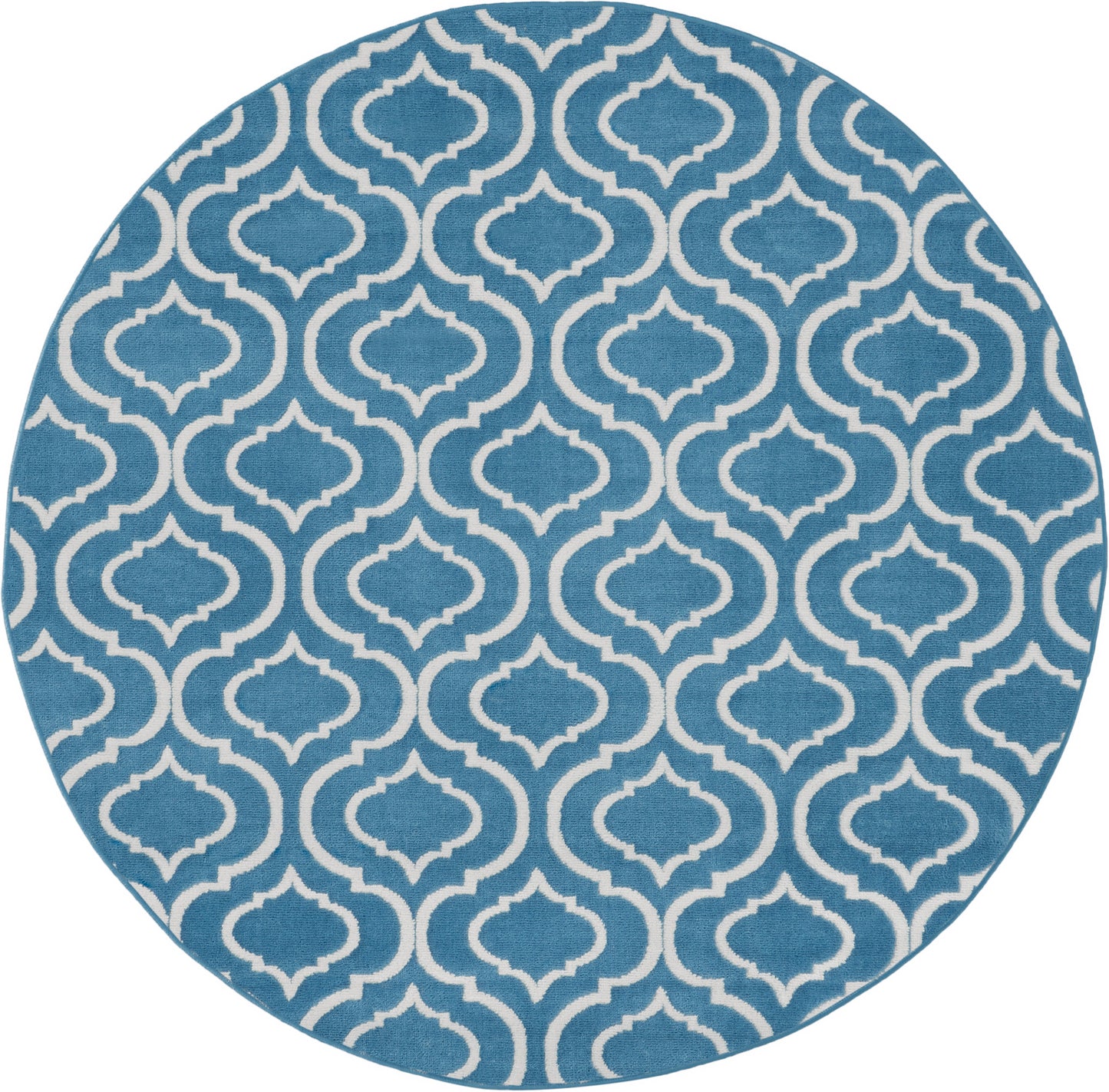 Nourison Jubilant 5'3" x Round Blue Contemporary Indoor Rug