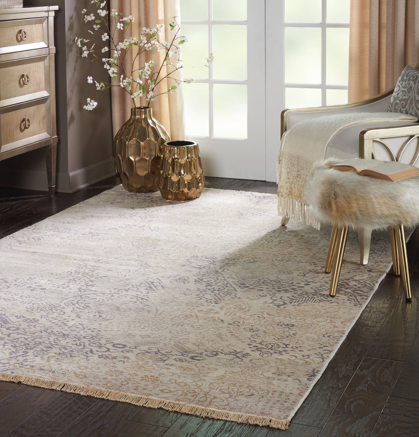 Nourison Aldora 5'6" x 8' Opal Vintage Indoor Rug