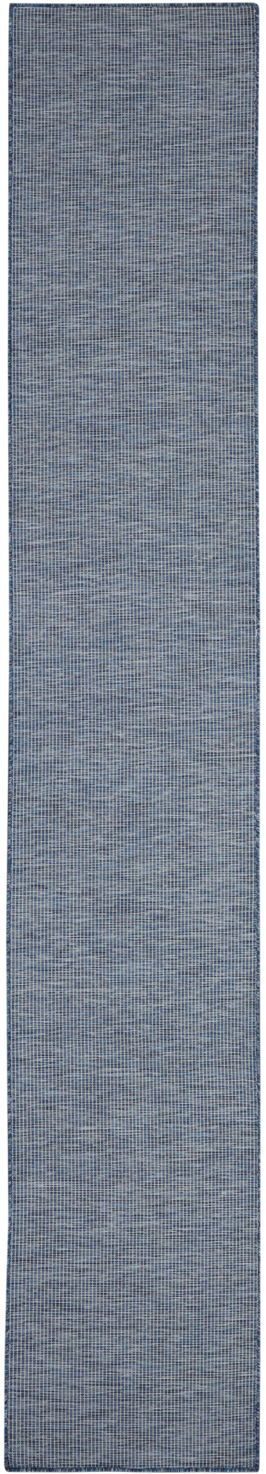 Nourison Positano 2'2" x 10' Navy Blue Modern Rug