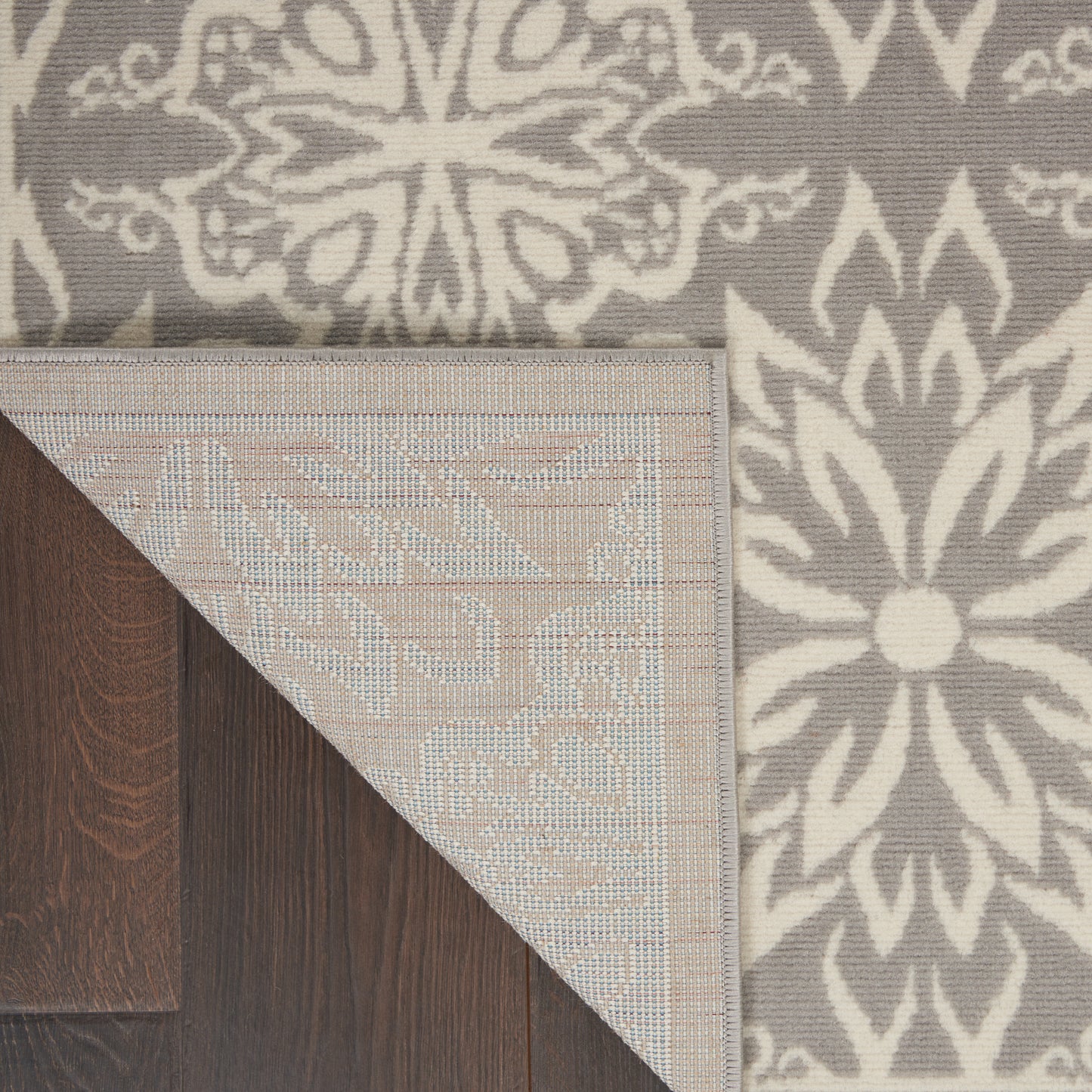 Nourison Jubilant 4' x 6' Ivory/Grey Farmhouse Indoor Rug