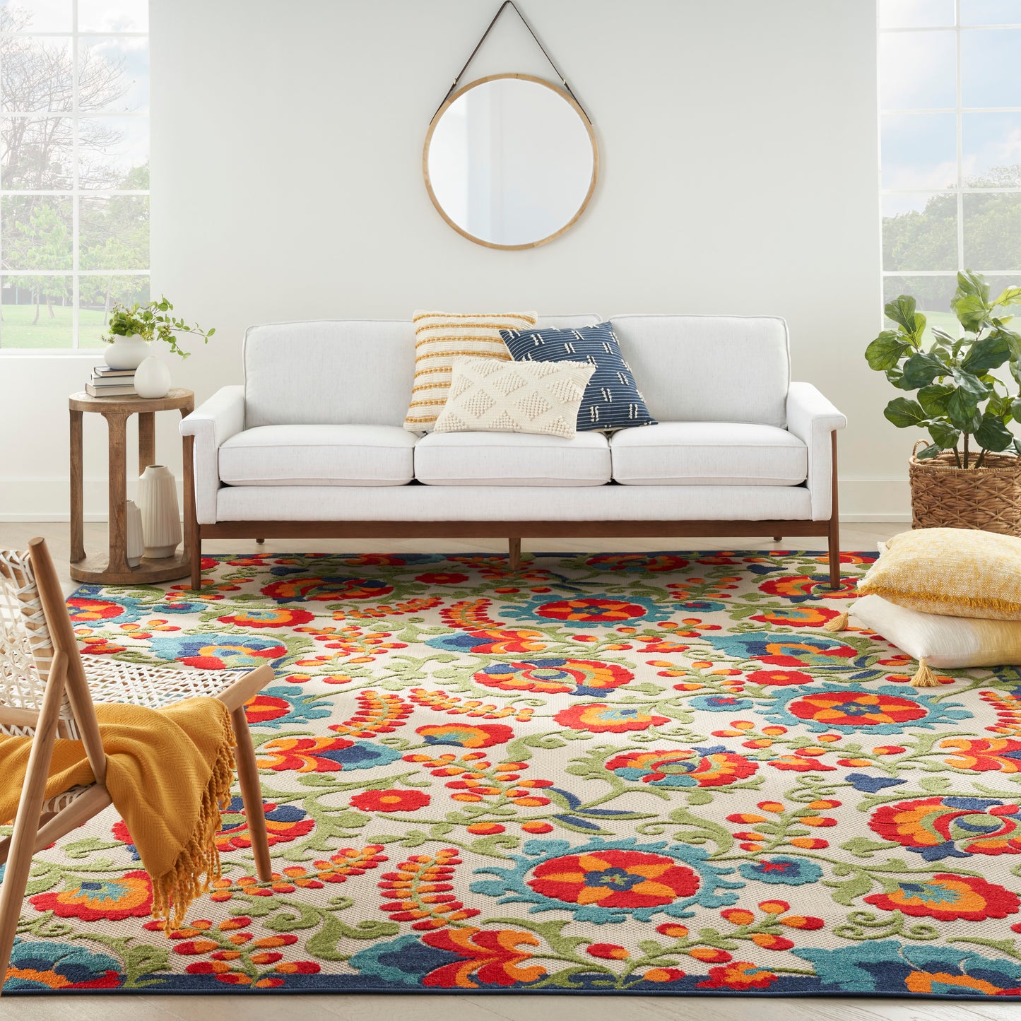 Nourison Aloha 12' x 15' Multicolor Farmhouse Rug