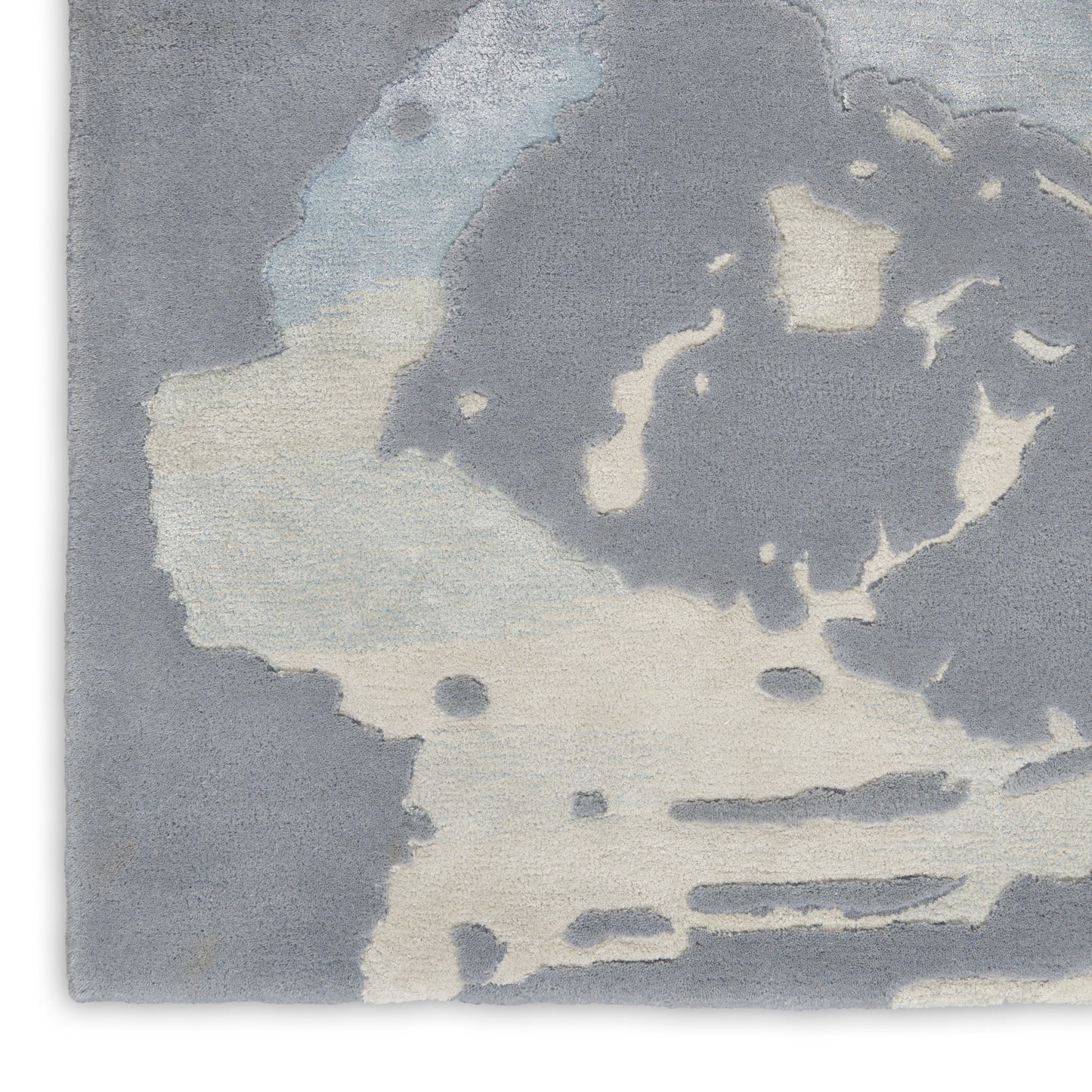 Nourison Prismatic 5'6" x 7'5" Seafoam/Silver Modern Indoor Rug