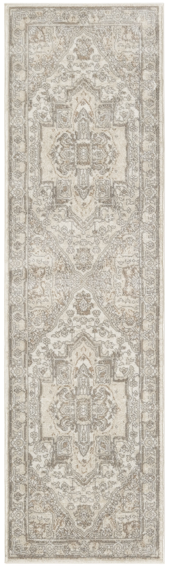 Nourison Quarry 2'2" x 10' Beige Vintage Indoor Rug