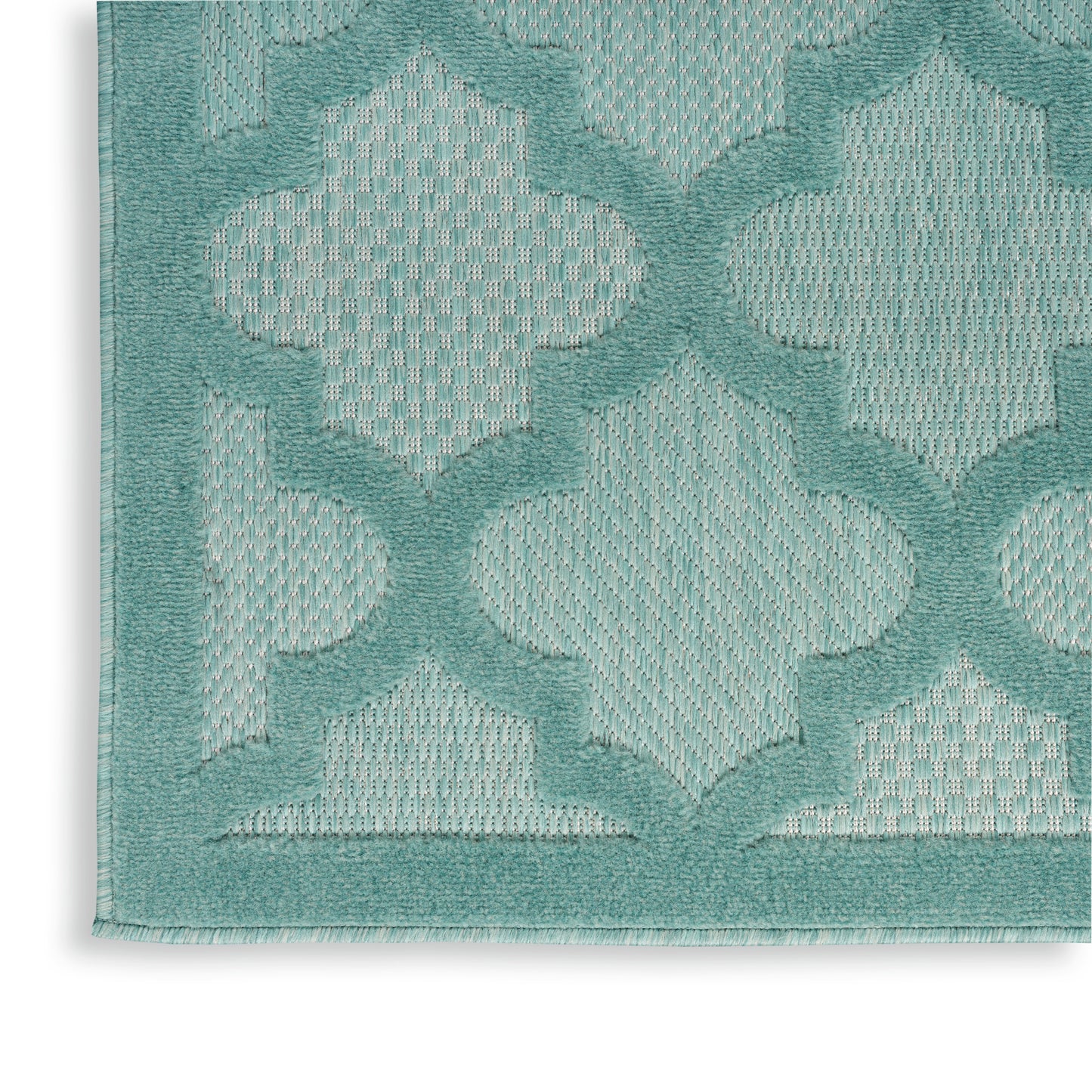 Nourison Easy Care 9' x 12' Aqua Teal Modern Rug