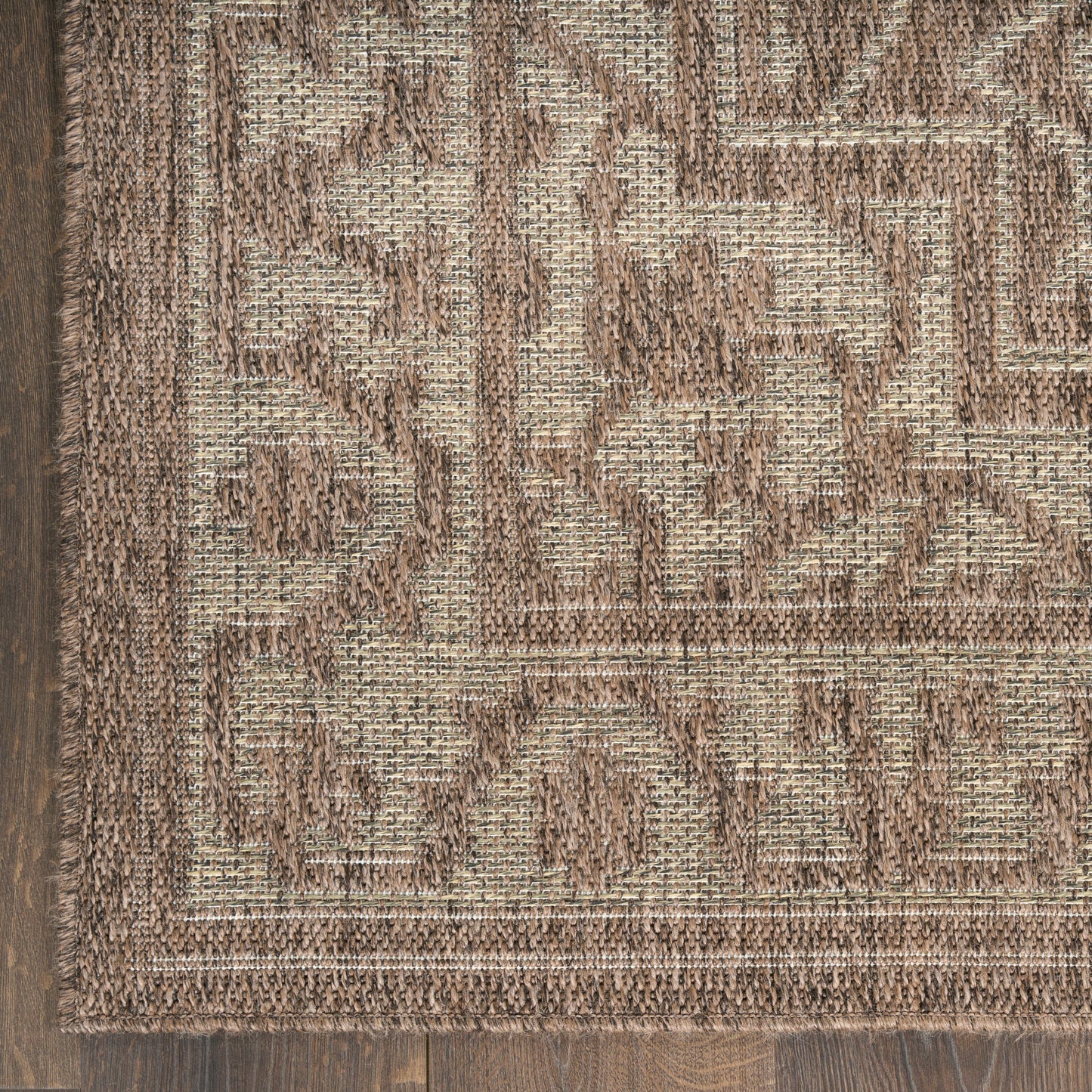 Nourison Tulum 2' x 6' Brown Outdoor Rug