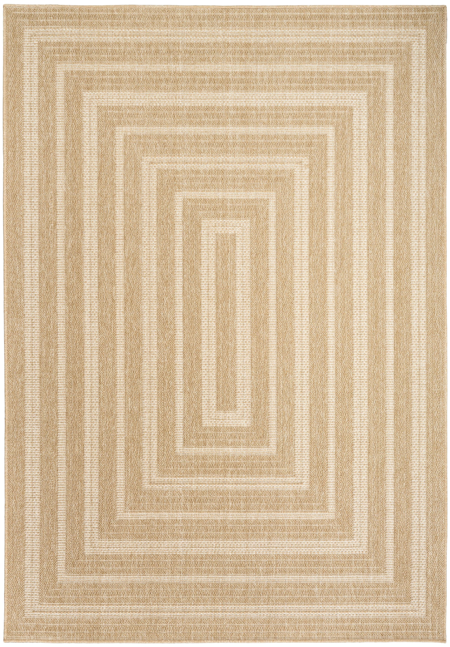 Nourison Tulum 6' x 9' Taupe Ivory Outdoor Rug