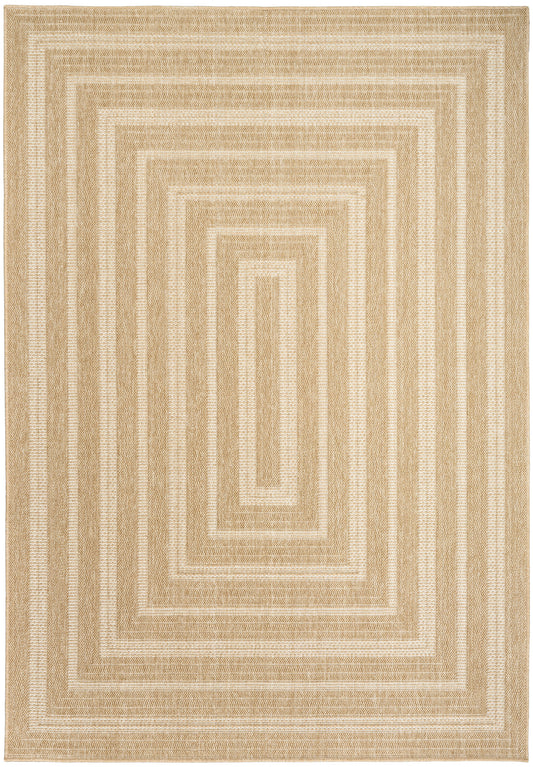 Nourison Tulum 6' x 9' Taupe Ivory Outdoor Rug