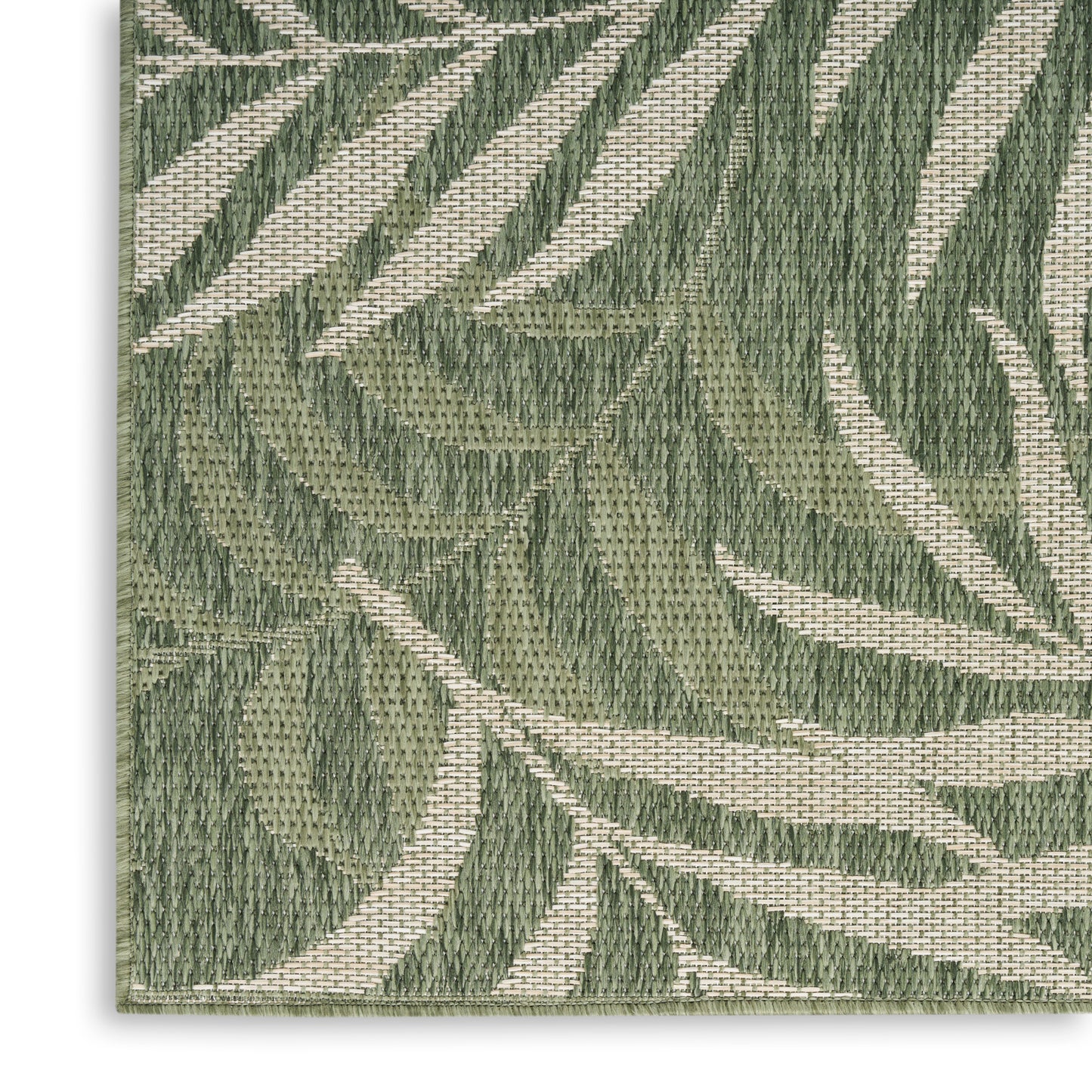 Nourison Garden Oasis 10' x 14' Green Ivory Tropical Rug