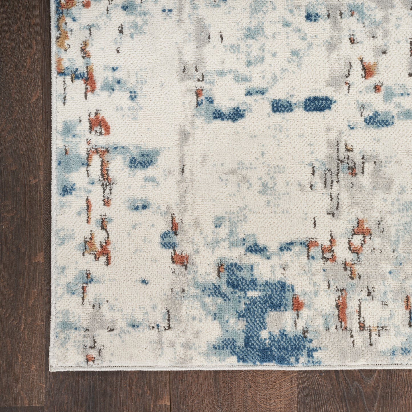 Nourison Quarry 2'2" x 7'6" Beige Blue Rust Modern Indoor Rug
