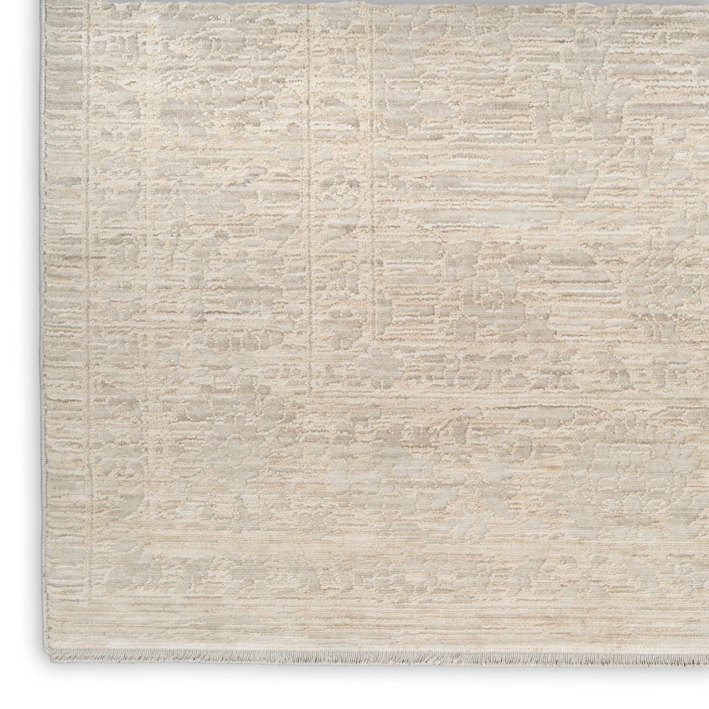 Nourison Shadows 2'2" x 12' Ivory Grey Vintage Indoor Rug