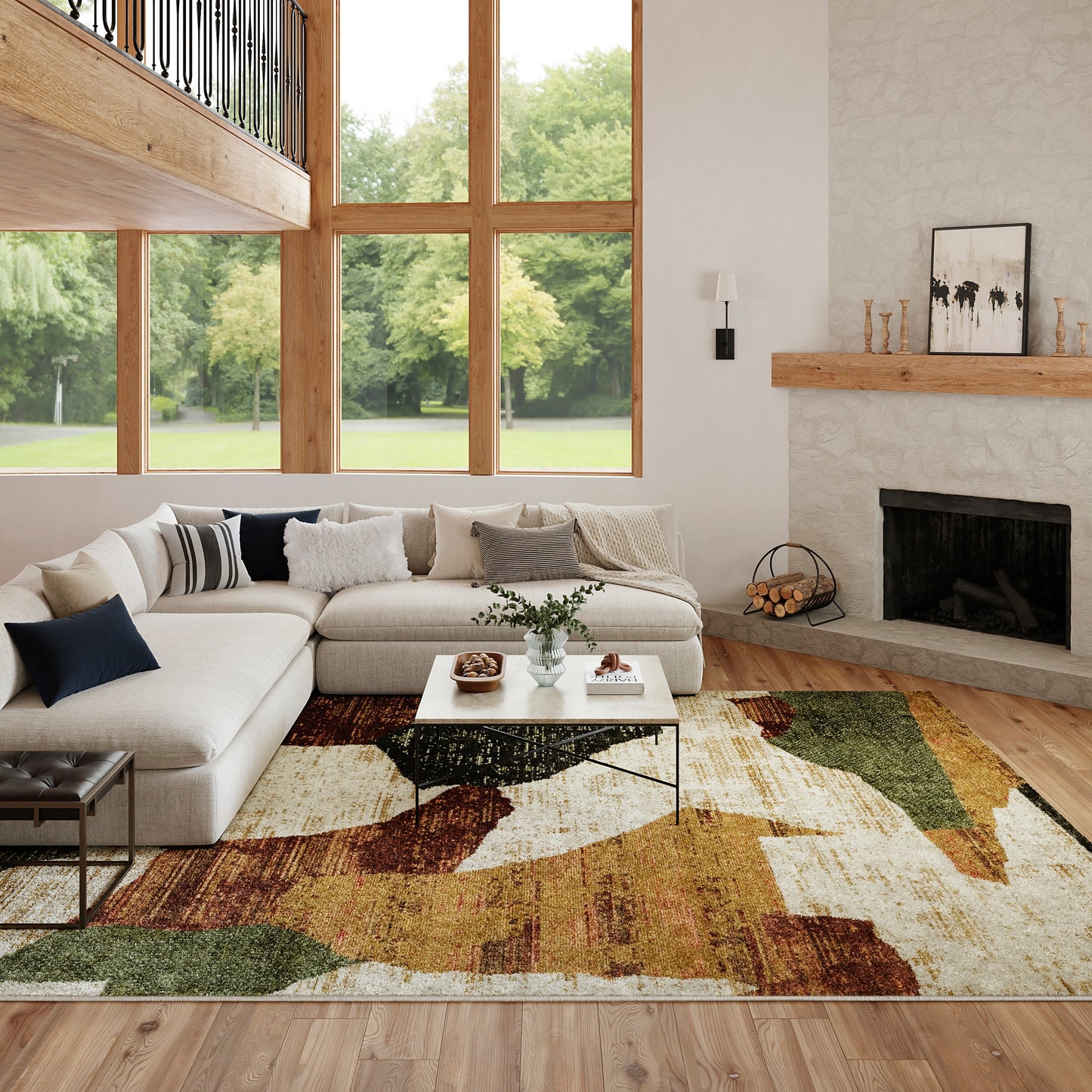 Nourison Nordic 8' x 10' Beige Multi Modern Indoor Rug