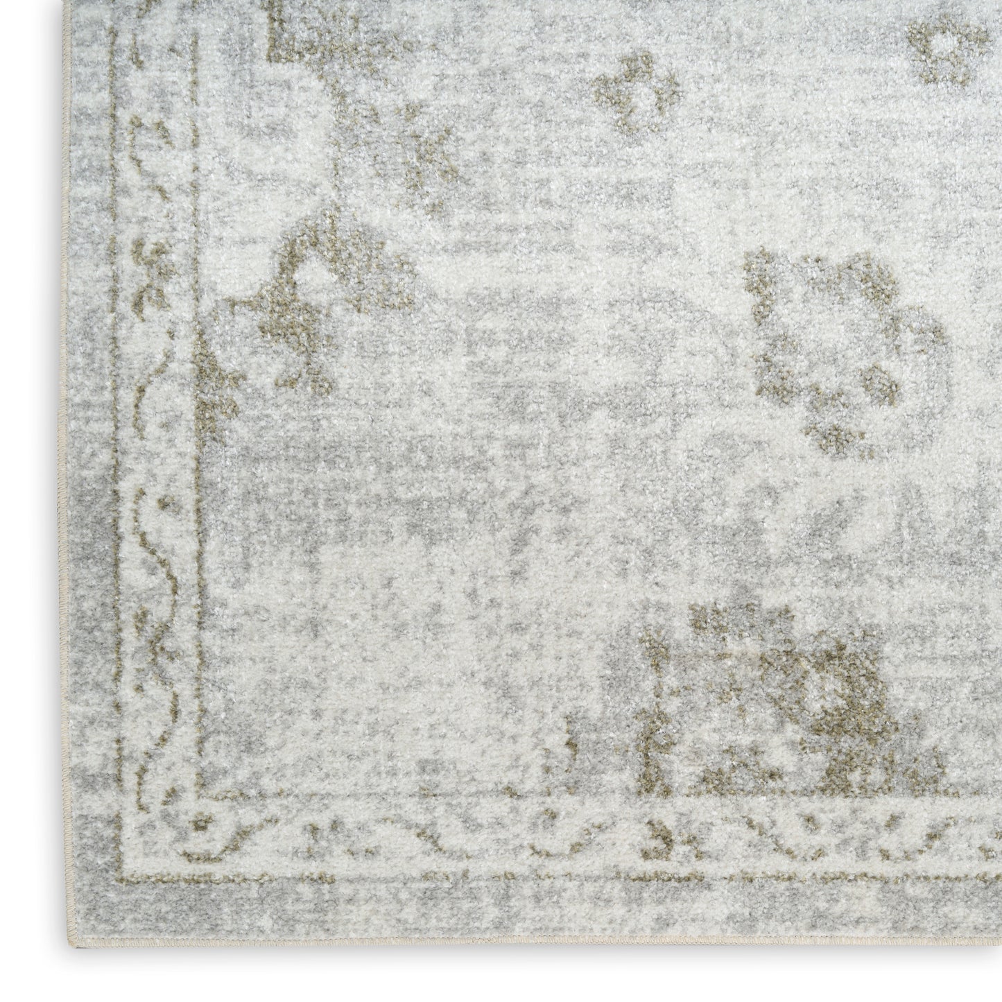 Nourison Astra Machine Washable 3'3" x 5' Ivory Vintage Indoor Rug