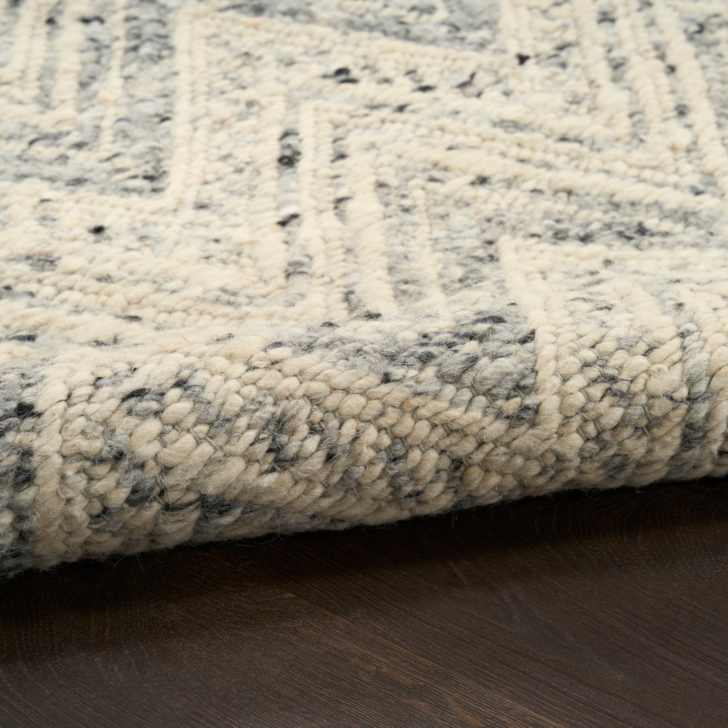 DKNY Pure Purl 5'3" x 7'3" Denim Ivory Modern Indoor Rug