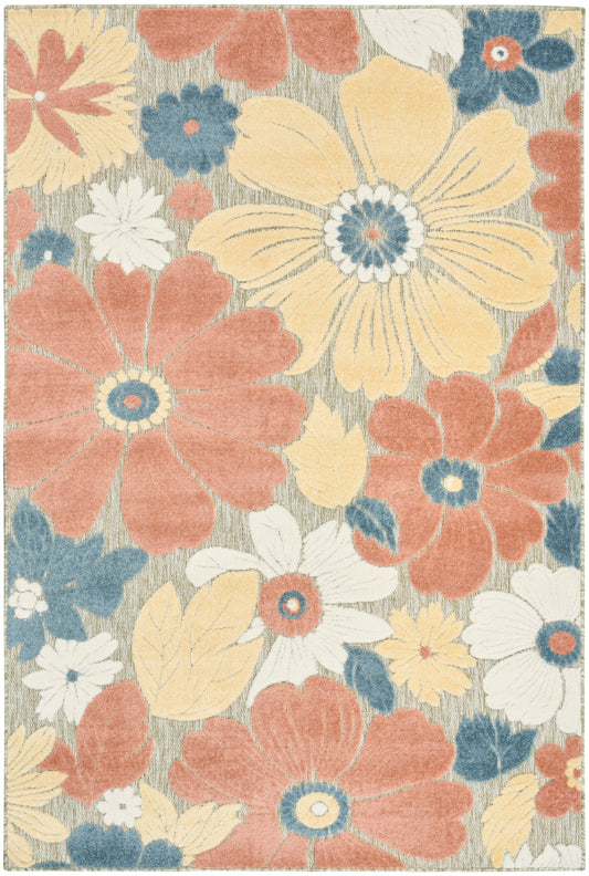 Nourison Aloha 3'6" x 5'6" Rose Modern Rug