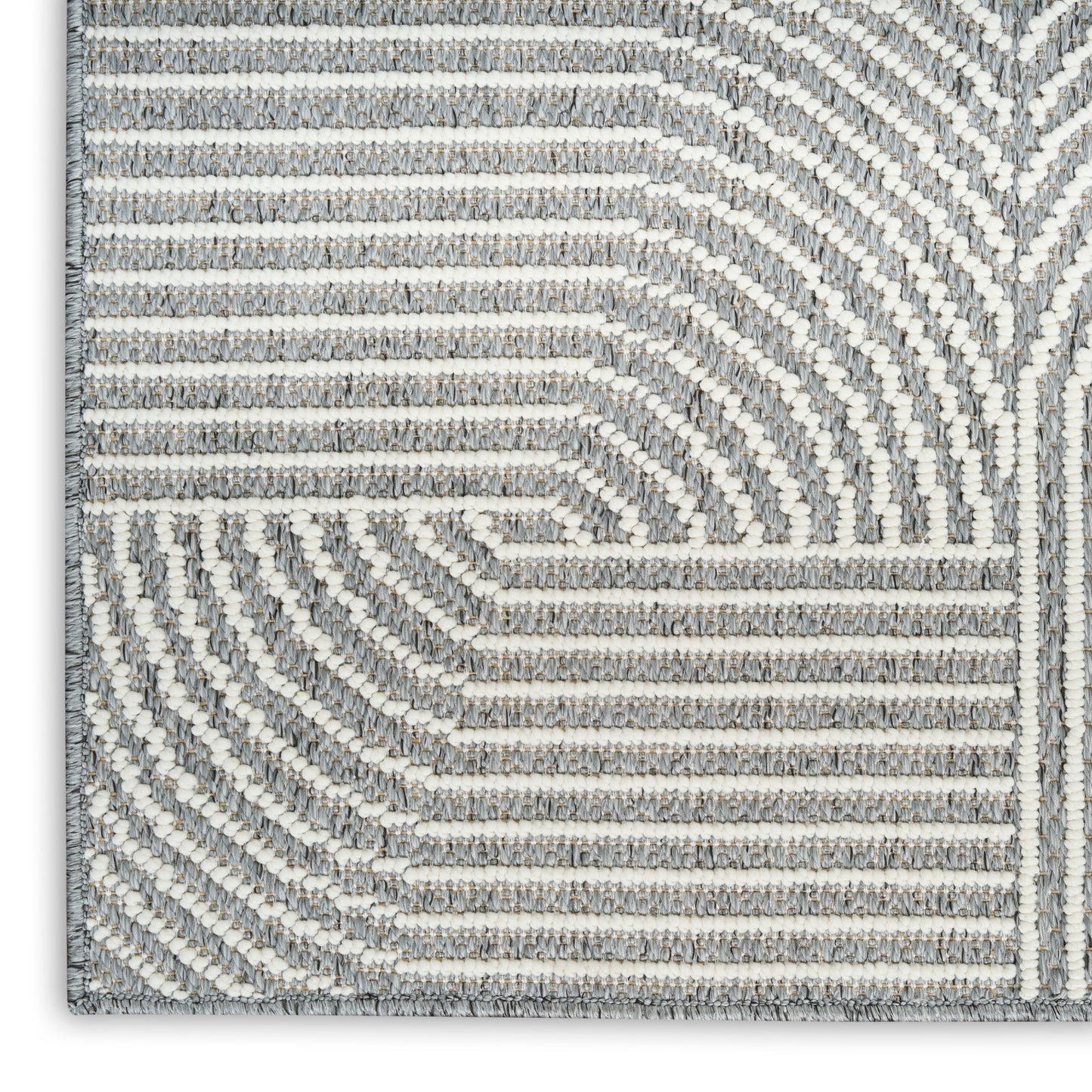 Nourison Natural Texture 7'10" x 9'10" Charcoal Ivory Modern Indoor Rug